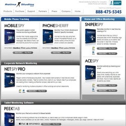 RetinaX Mobile Spy website.